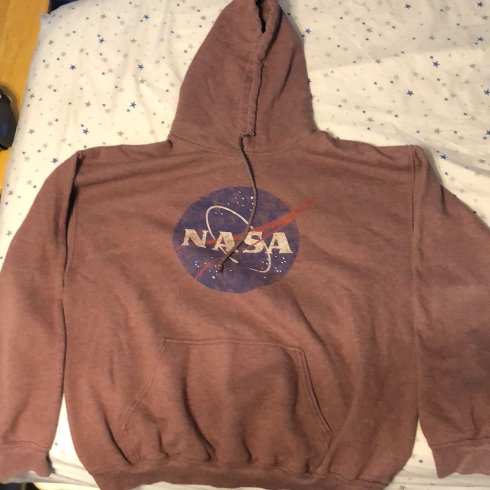 Maroon NASA old fashion hoodie
